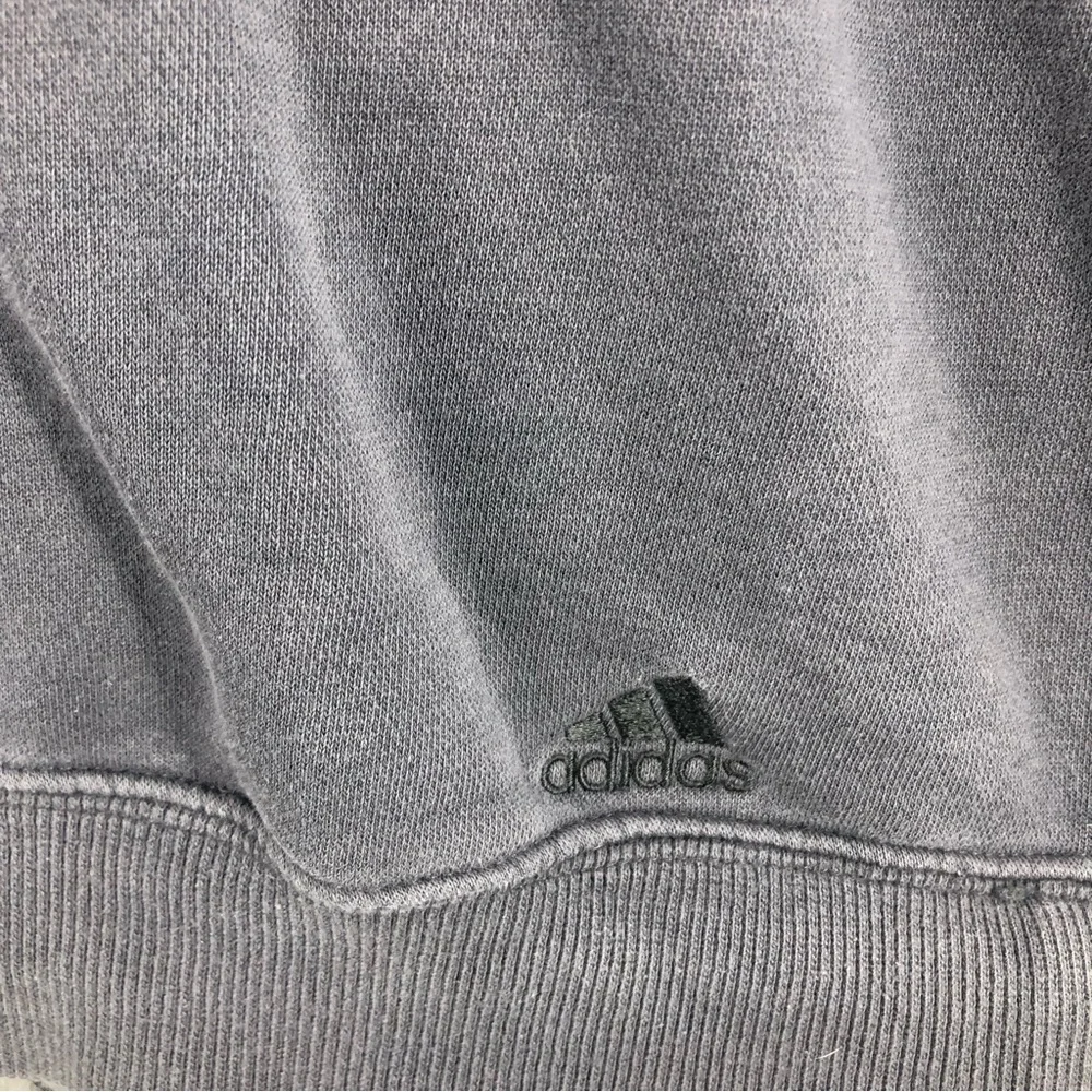 Adidas Jacket Mens XL Gray Jacket Hood Logo 3 Stripe Athletic Workout